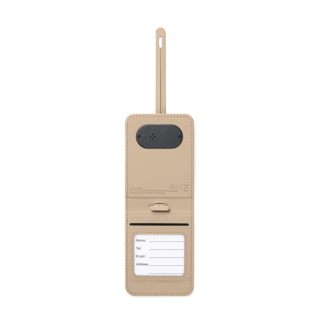 VINGA Baltimore Bluetooth-Kofferanhänger mit Dual-Finder aus RCS-recyceltem ABS VINGA Baltimore Bluetooth-Kofferanhänger mit Dual-Finder aus RCS-recyceltem ABS