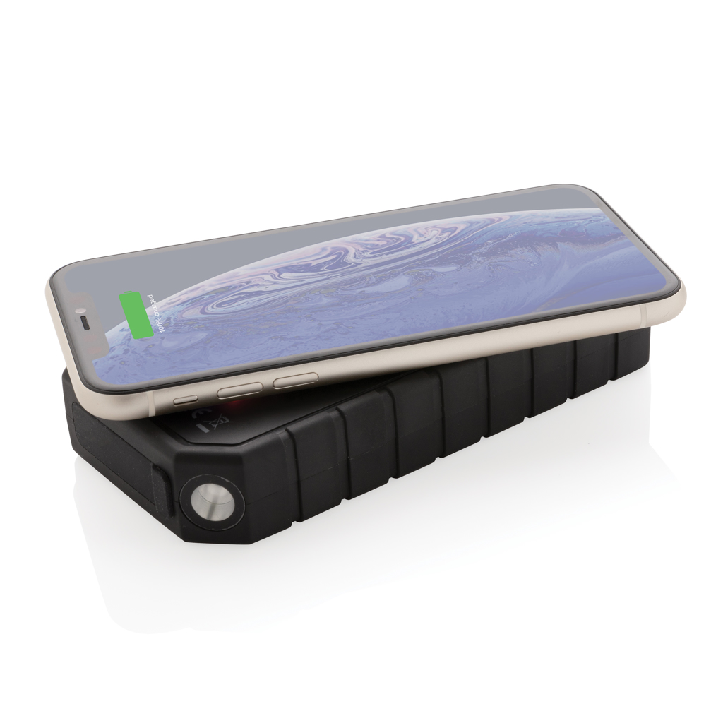 XD Collection Solar-Powerbank 10.000 mAh mit 10 W Wireless-Charging aus RCS-Recycling-ABS