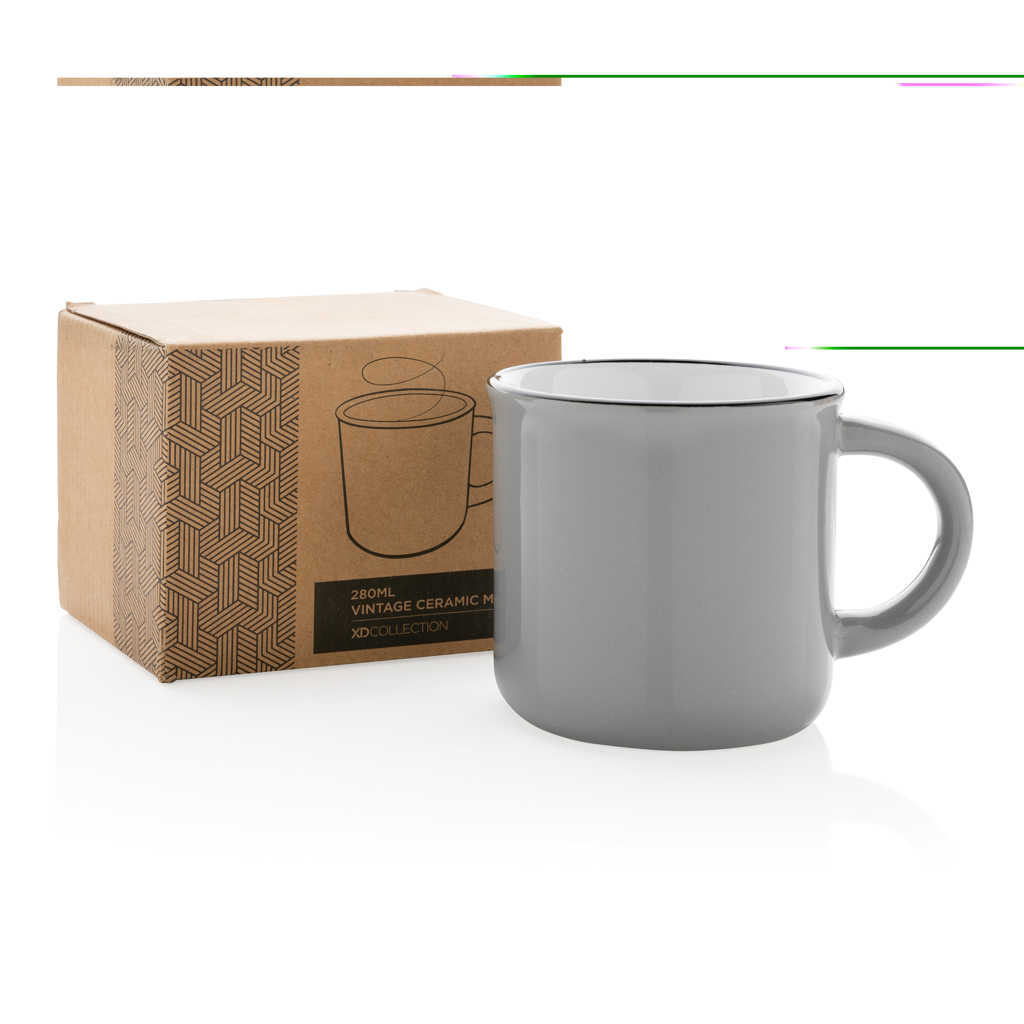 Vintage Keramiktasse 280 ml mit Logo (XD Collection)