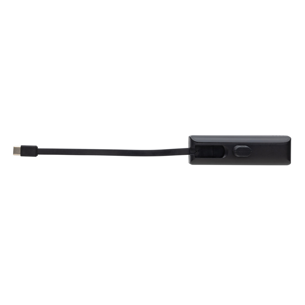 XD Collection Powerlink 3000 mAh Powerbank aus recyceltem ABS mit USB-C-Kabel