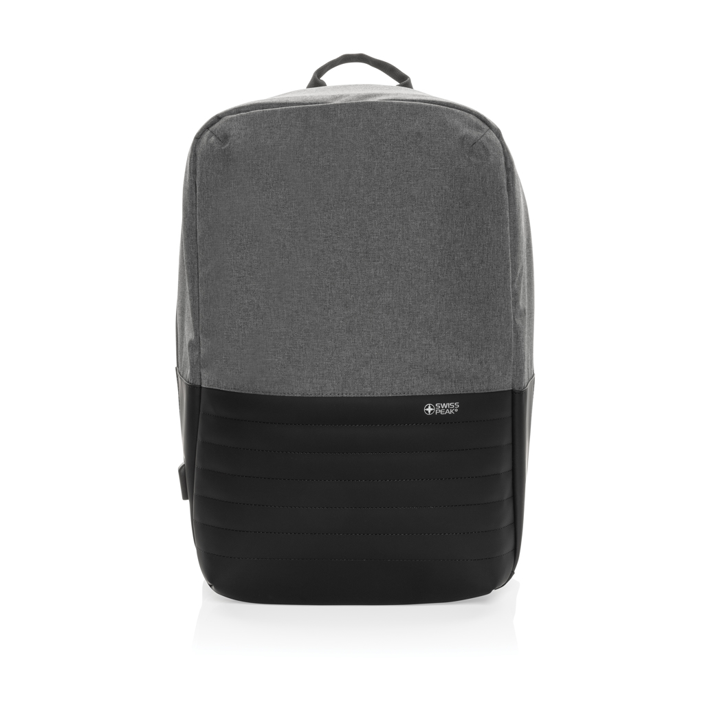Swiss Peak AWARE Anti-Theft Laptop-Rucksack 15,6 Zoll aus rPET Swiss Peak AWARE Anti-Theft Laptop-Rucksack 15,6 Zoll aus rPET