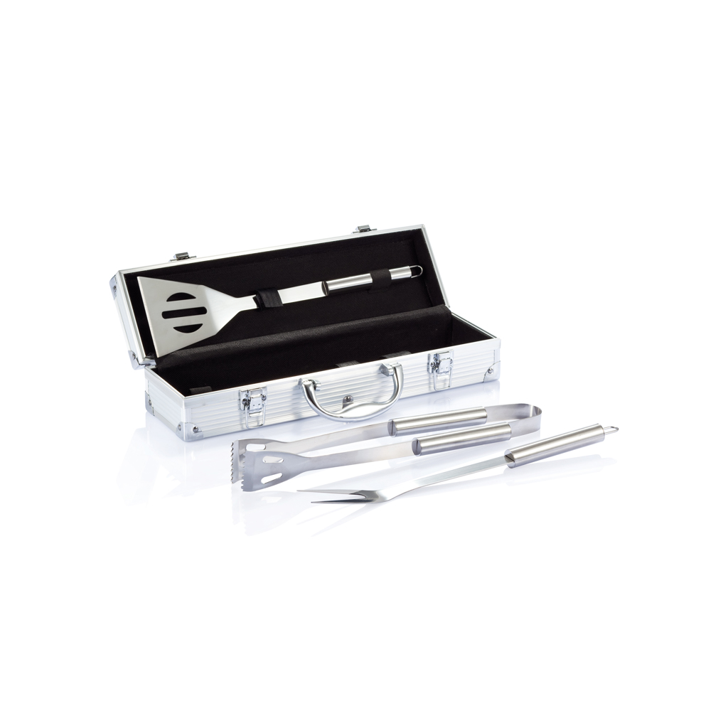 Grillset Classic 3-tlg. Edelstahl mit Aluminiumkoffer – XD Collection Grillset Classic 3-tlg. Edelstahl mit Aluminiumkoffer – XD Collection