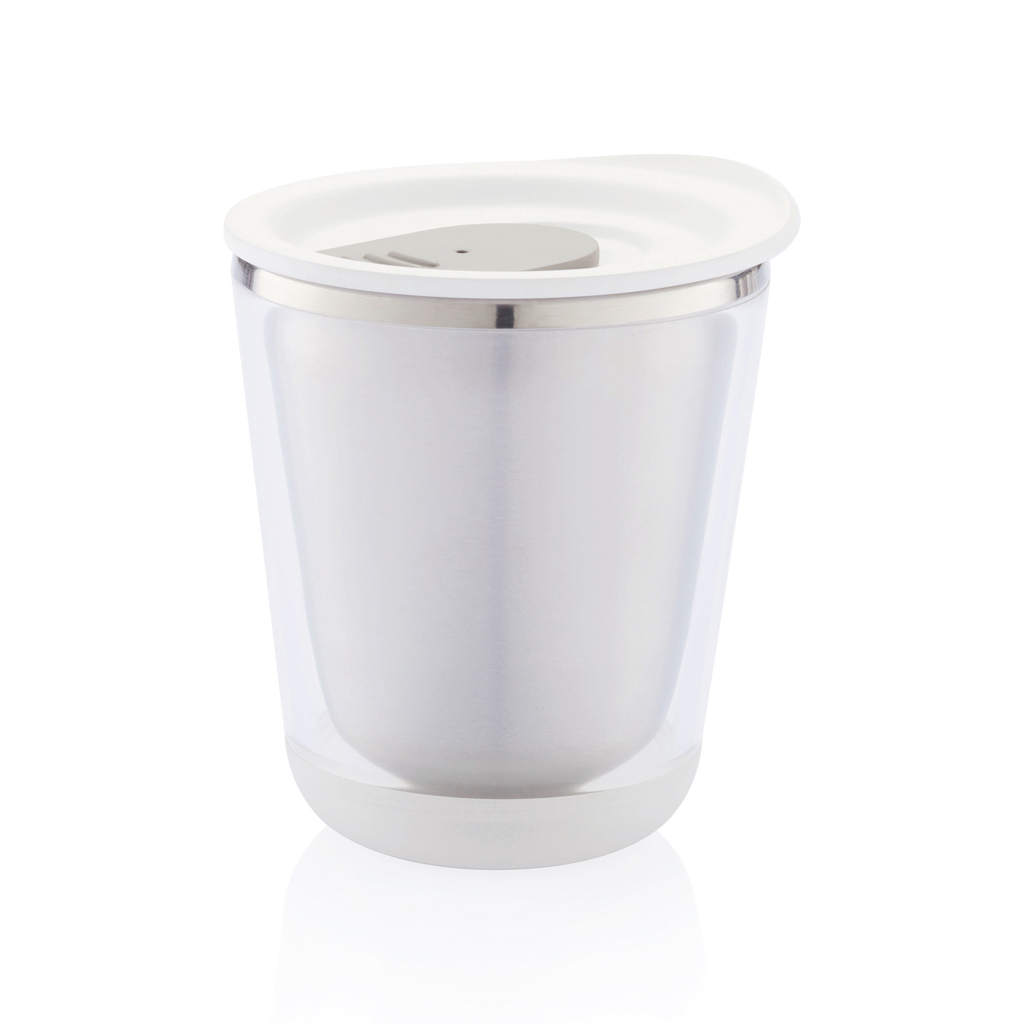 Edelstahl Kaffeebecher, zerlegbar fürs Recycling – schwarz Edelstahl Kaffeebecher, zerlegbar fürs Recycling – schwarz