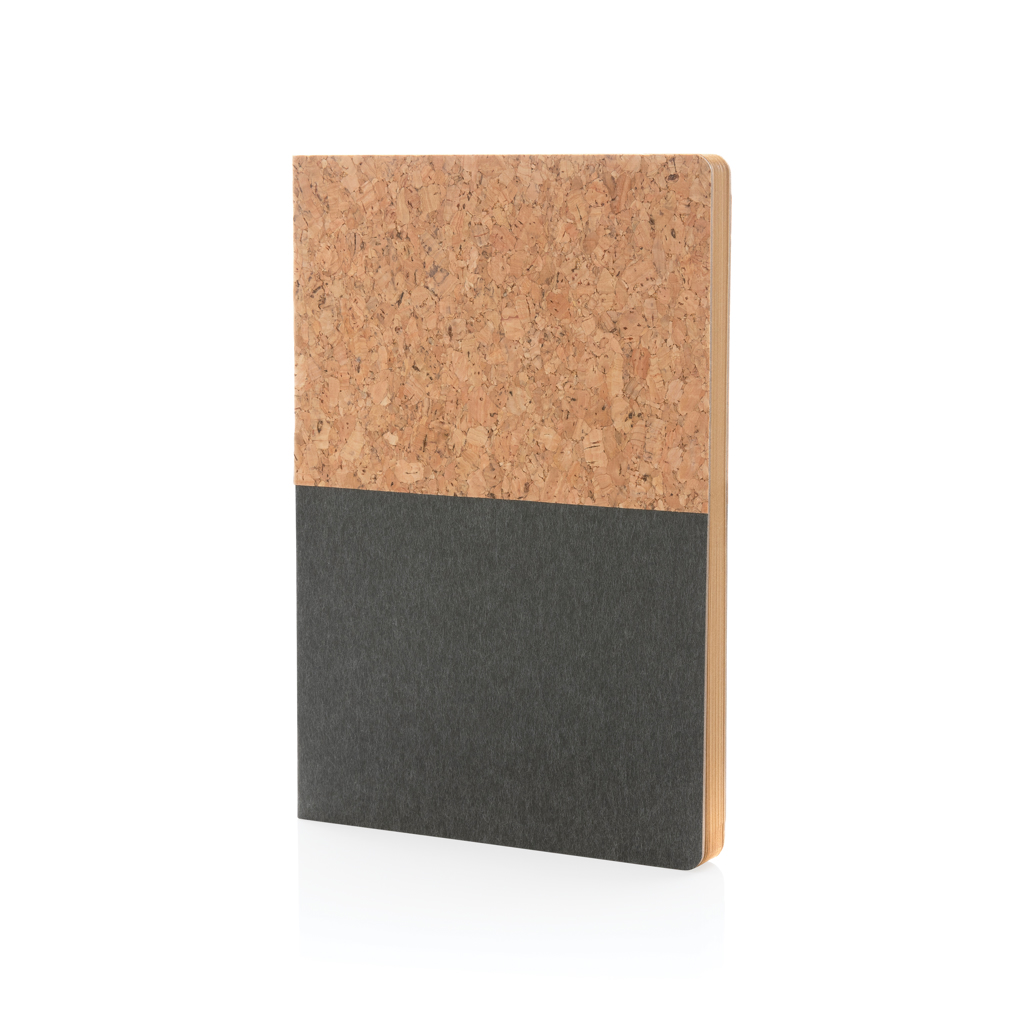 XD Collection A5 Notizbuch mit Kork- & Kraftpapier-Einband, 160 Seiten, bedruckbar