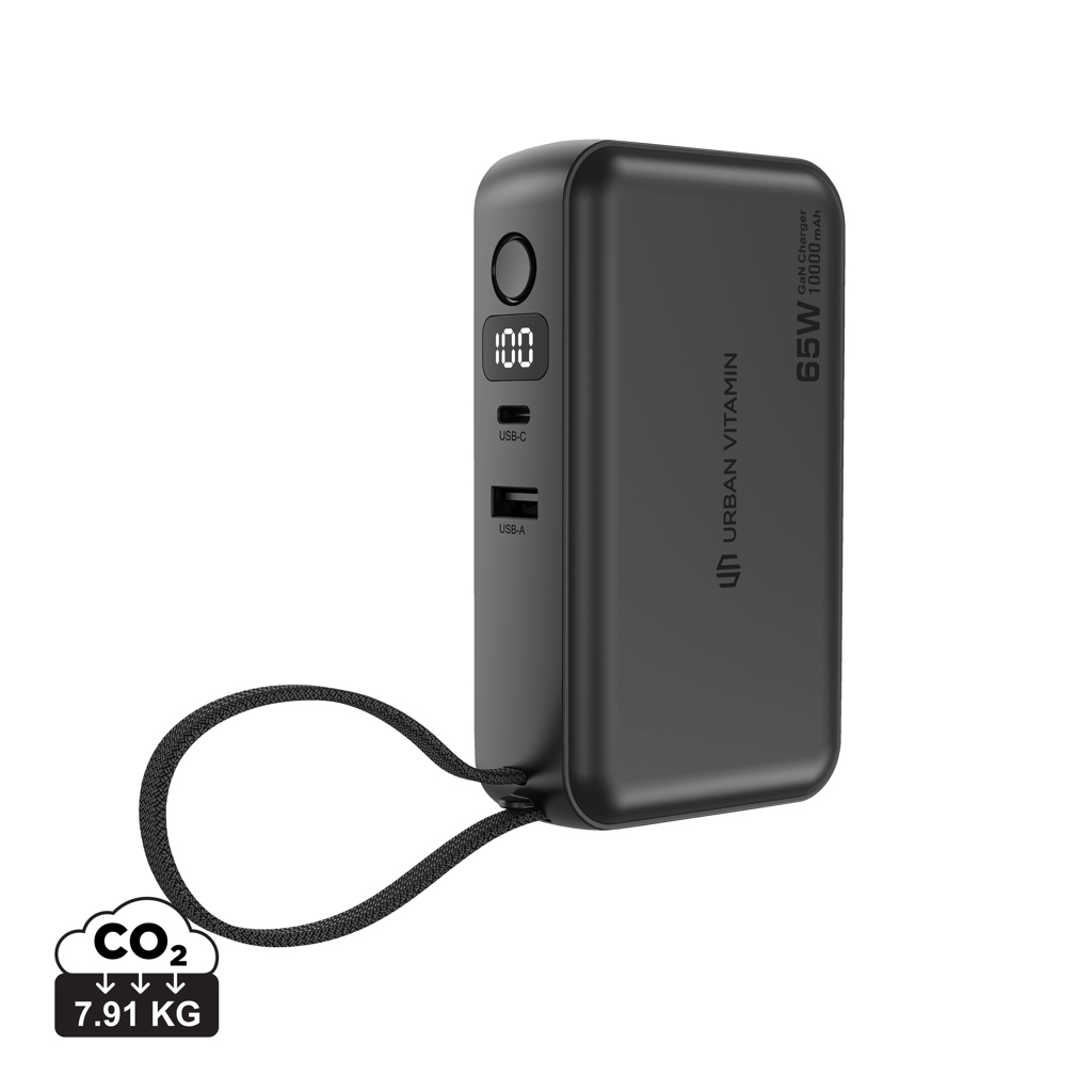 Urban Vitamin Eureka Hybrid-Ladegerät 65 W GaN & Powerbank 10.000 mAh, RCS-recyceltes PC