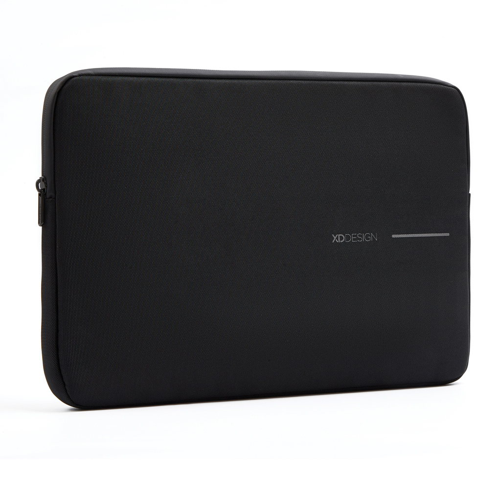 XD Design 16-Zoll Laptop Sleeve aus 1200D rPET, schwarz, mit Logo bedruckbar