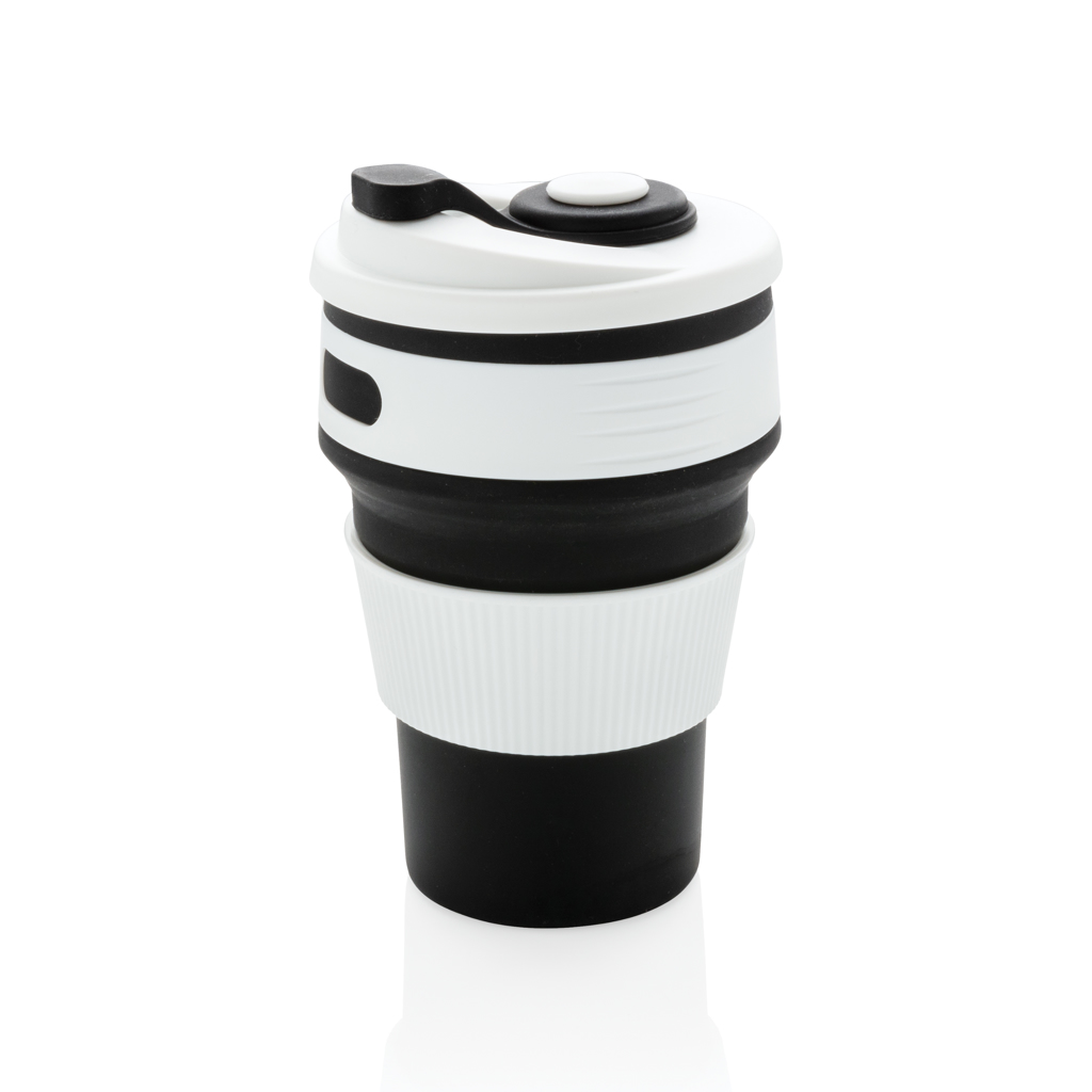 Faltbarer Silikon-Becher 350 ml, BPA-frei, bedruckbar Faltbarer Silikon-Becher 350 ml, BPA-frei, bedruckbar