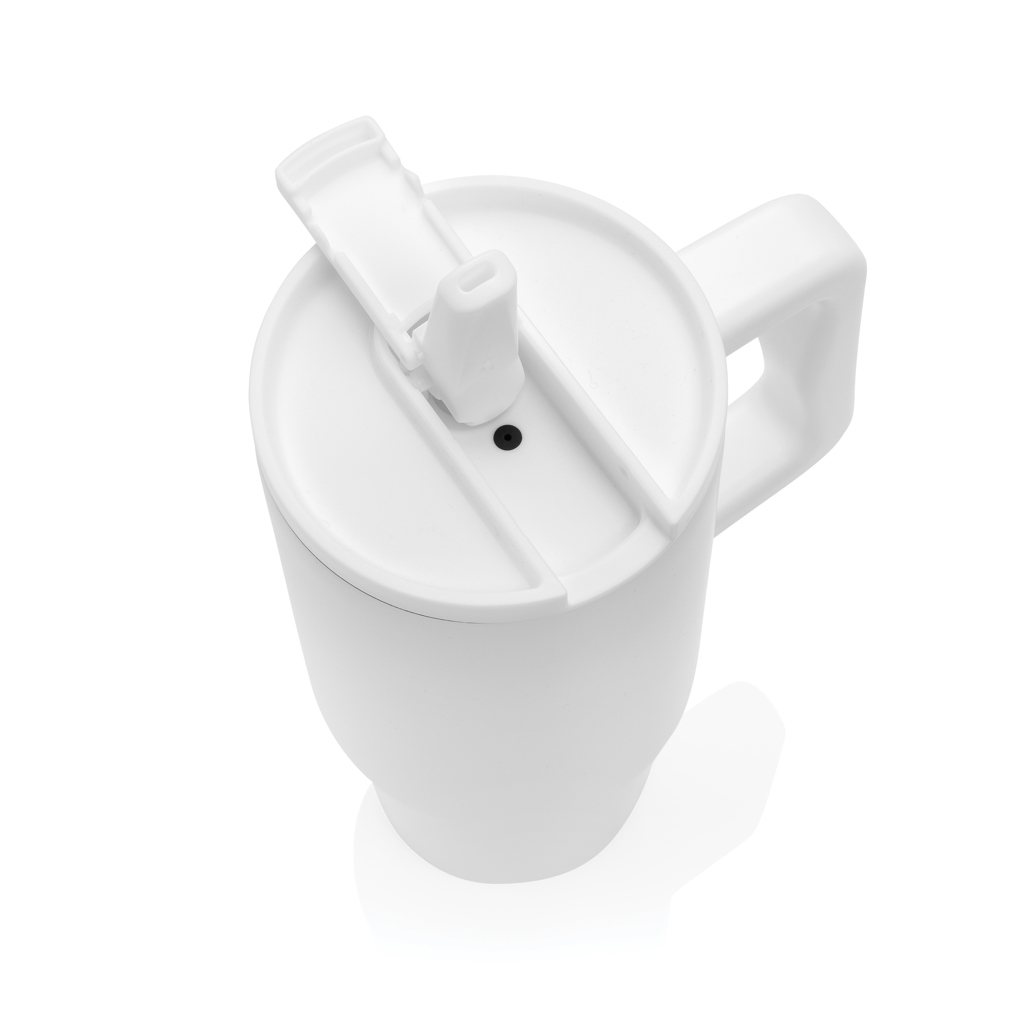 XD Collection Embrace Thermobecher 900 ml aus RCS-recyceltem Edelstahl, auslaufsicher, mit Logo veredelbar XD Collection Embrace Thermobecher 900 ml aus RCS-recyceltem Edelstahl, auslaufsicher, mit Logo veredelbar
