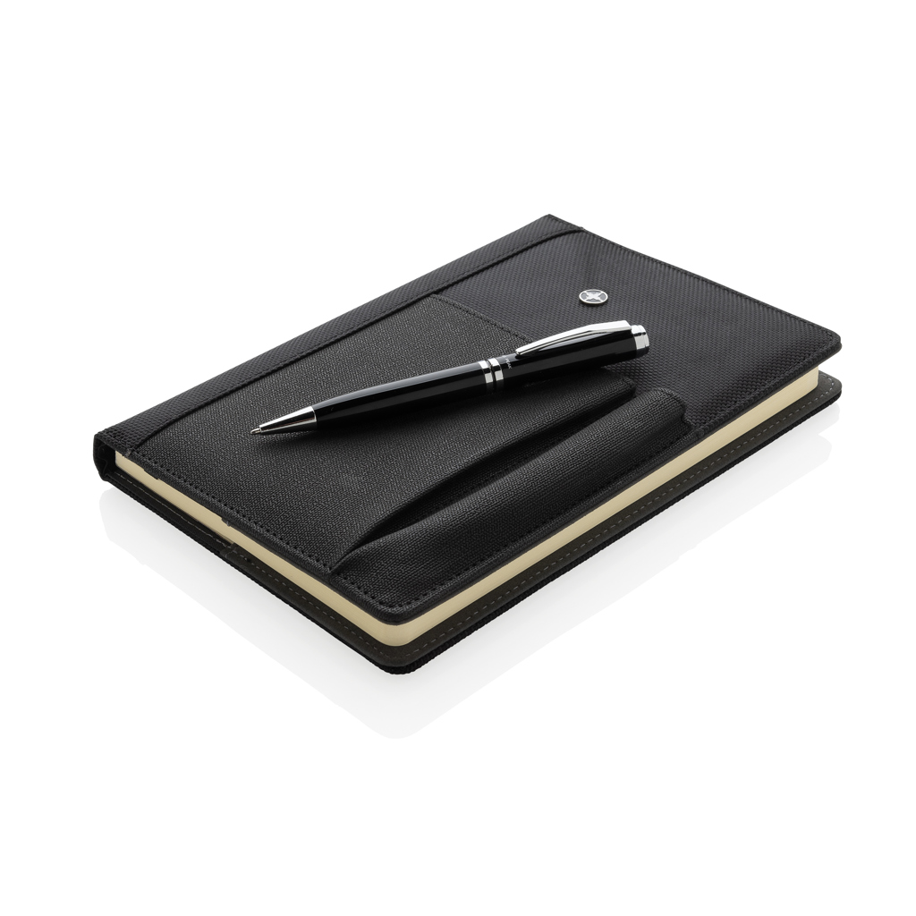 Swiss Peak Notizbuch & Stift Set Executive mit Lasergravur