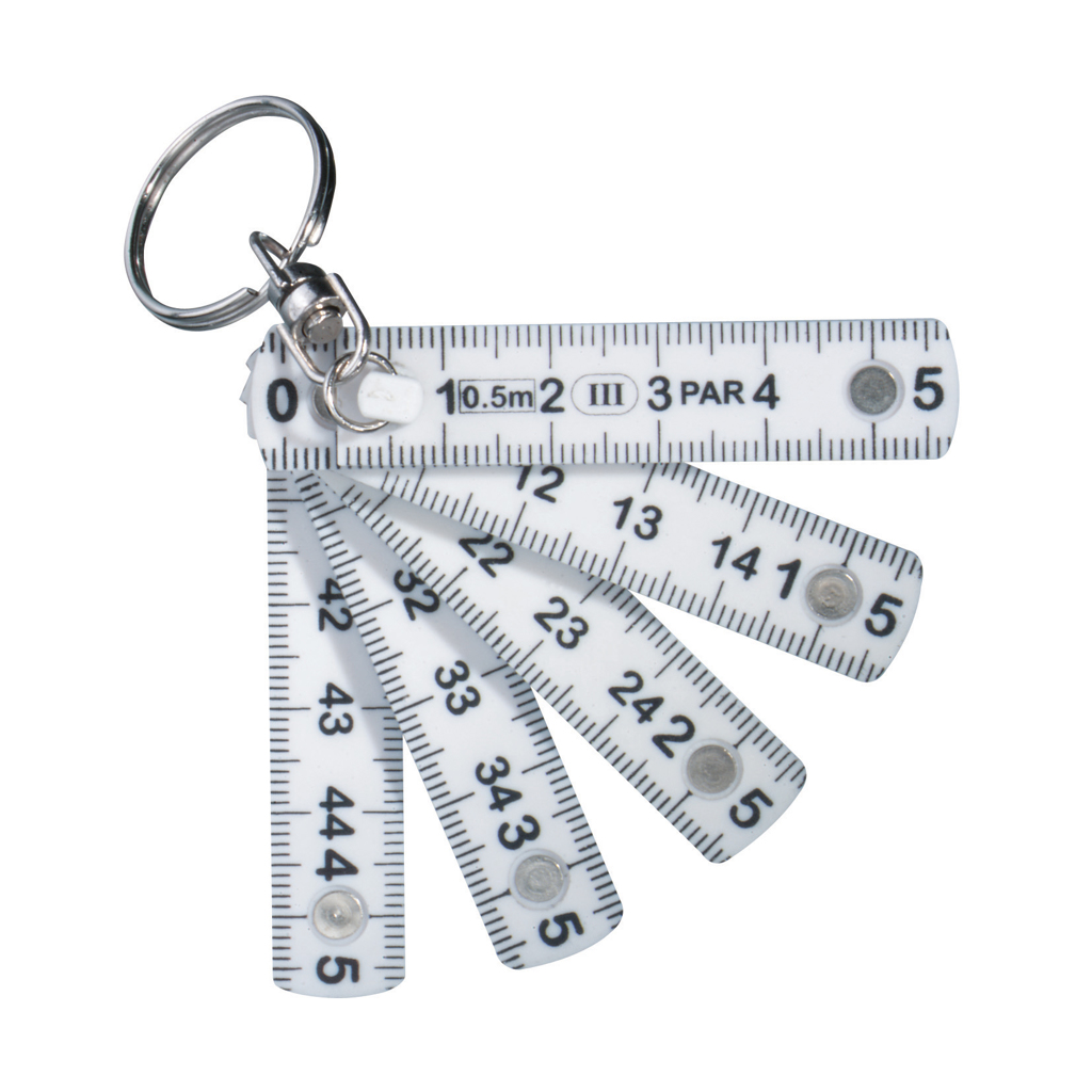 XD Collection Mini Zollstock 50 cm mit Schlüsselanhänger – bedruckbar