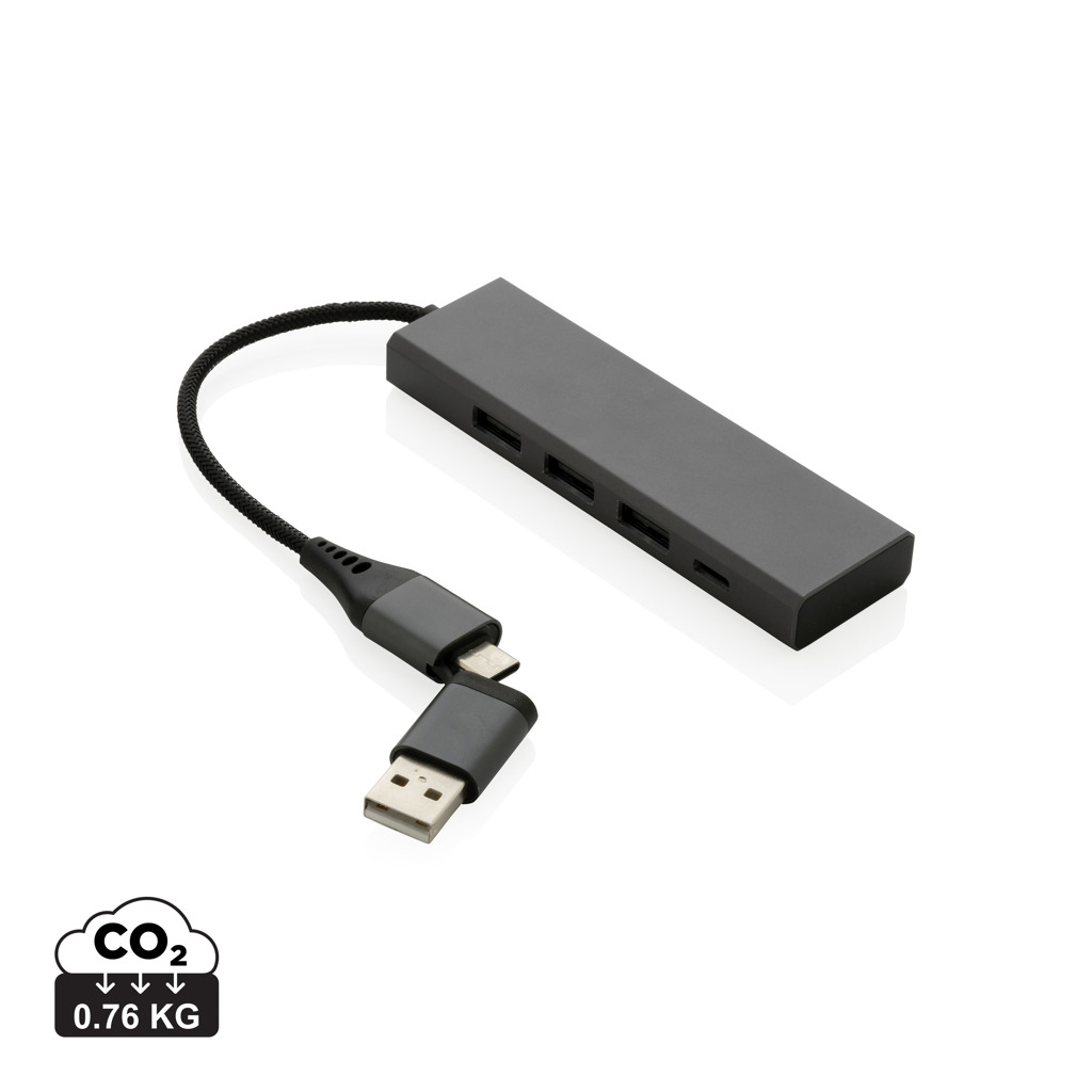 TerraHub Aluminium USB-Adapter 3-in-1 für Events und Kundenbindung TerraHub Aluminium USB-Adapter 3-in-1 für Events und Kundenbindung