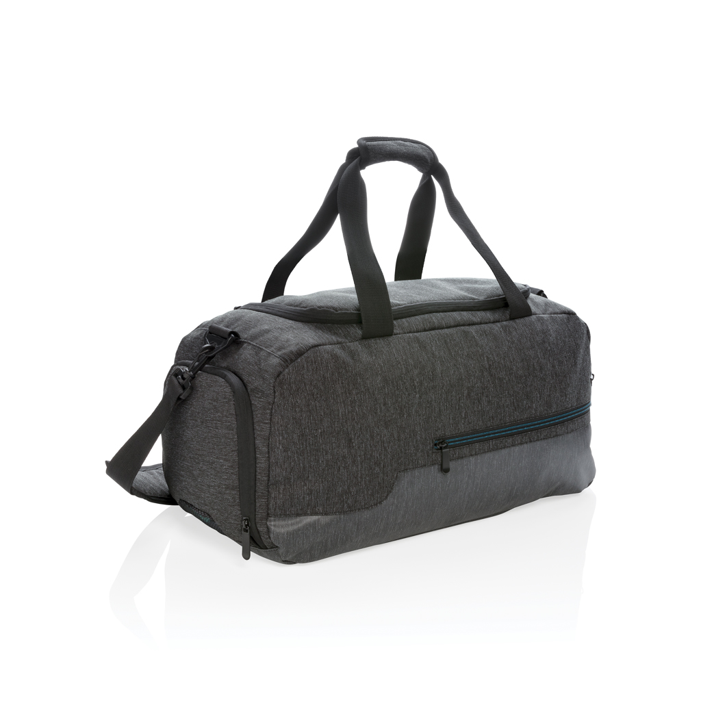 PVC-frei 900D Weekender-Tasche wasserabweisend schwarz