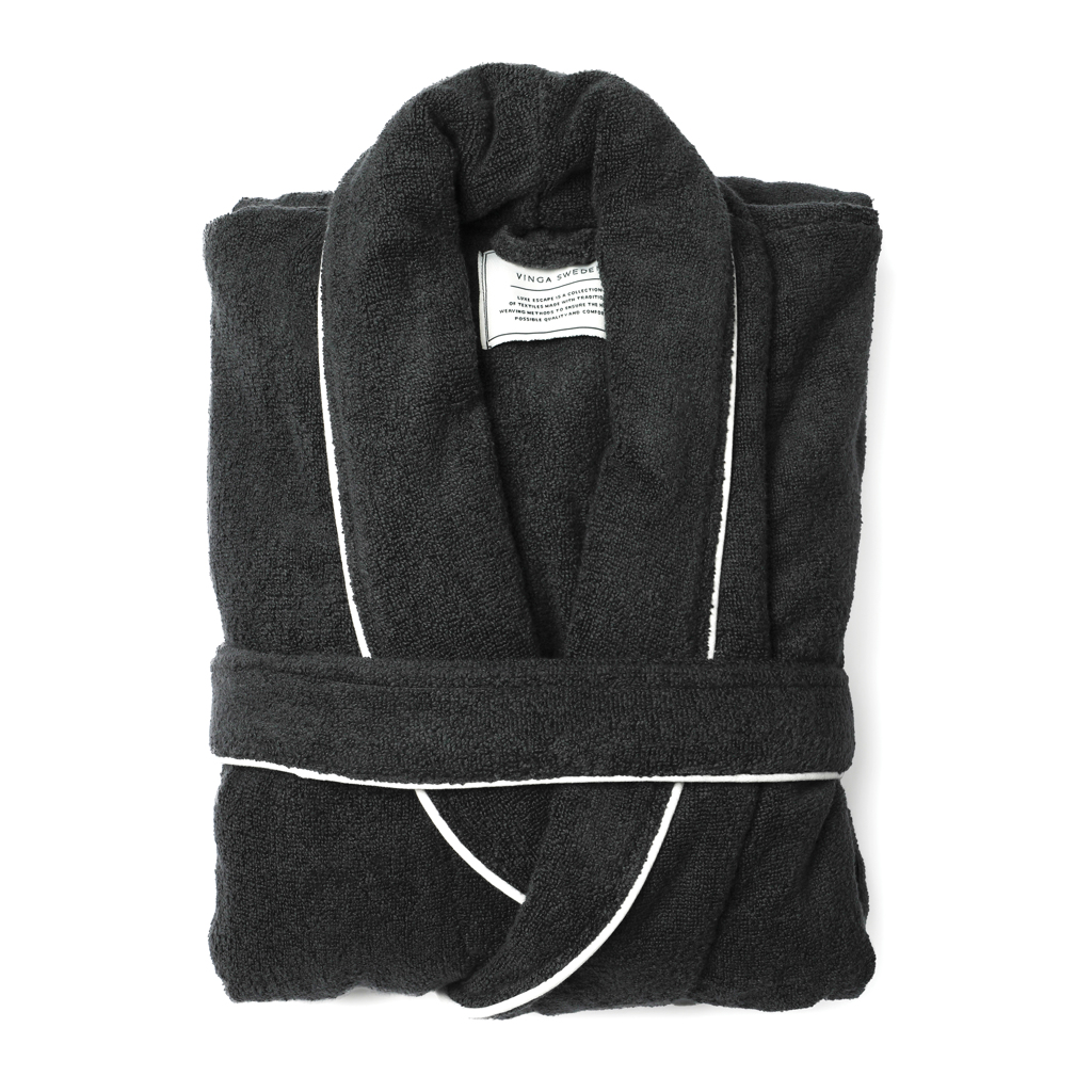 VINGA Harper Baumwollbademantel L/XL – Luxuriöses Kundengeschenk mit Logo VINGA Harper Baumwollbademantel L/XL – Luxuriöses Kundengeschenk mit Logo