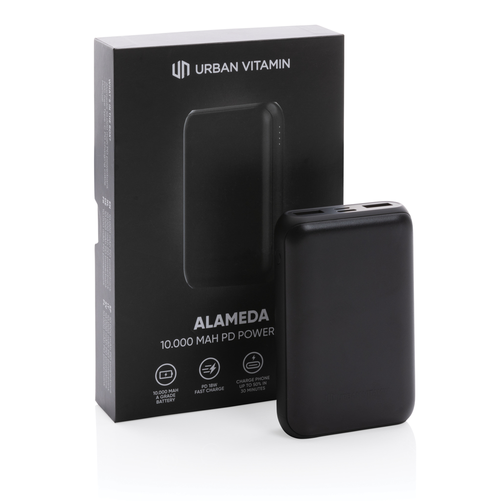 Urban Vitamin Alameda 10.000mAh 18W PD Powerbank mit Logo bedrucken Urban Vitamin Alameda 10.000mAh 18W PD Powerbank mit Logo bedrucken