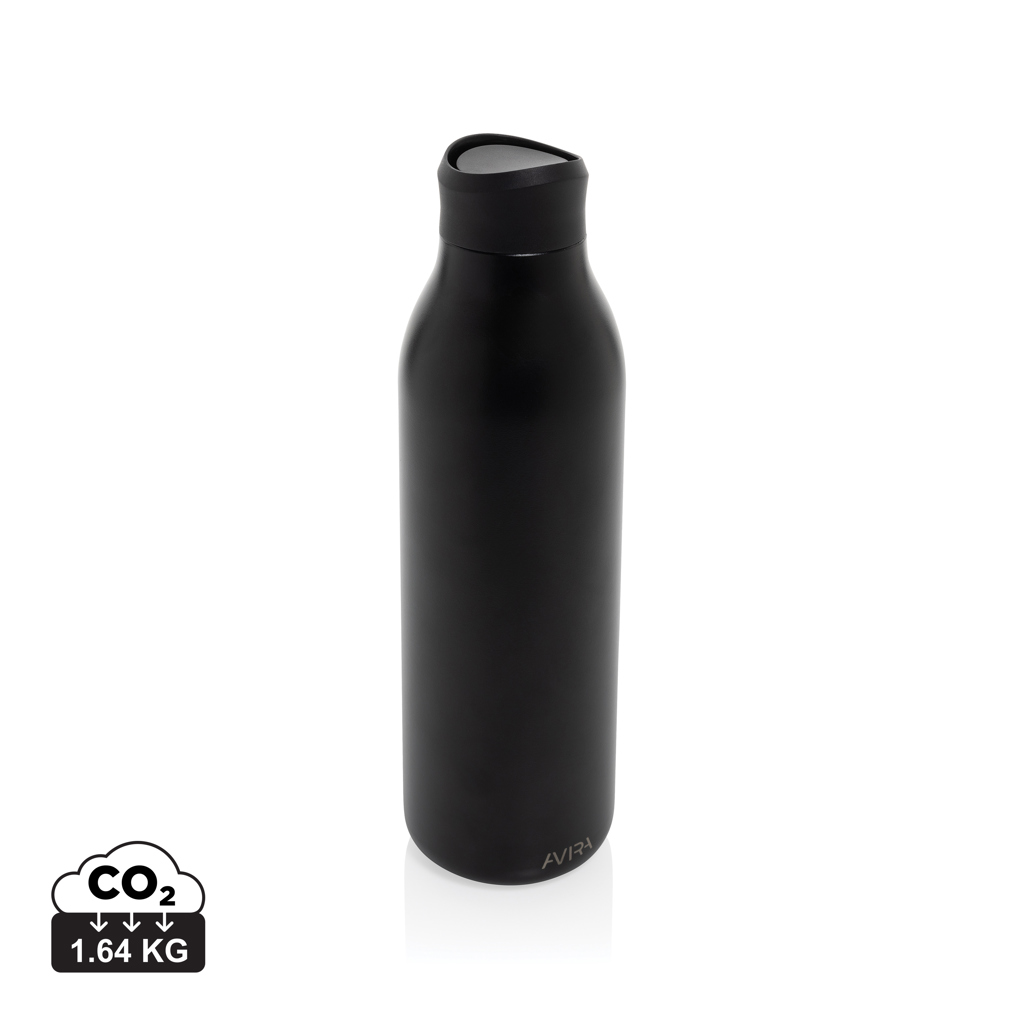 Avira Alok 360 Klick-Trinkflasche 600 ml aus RCS-zertifiziert recyceltem Edelstahl mit Logo bedruckbar