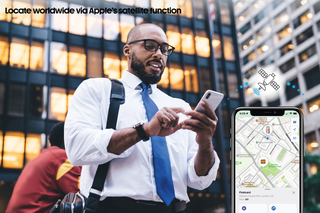Findcard RCS rABS Tracker-Karte für Apple Wo ist?, bedruckbar