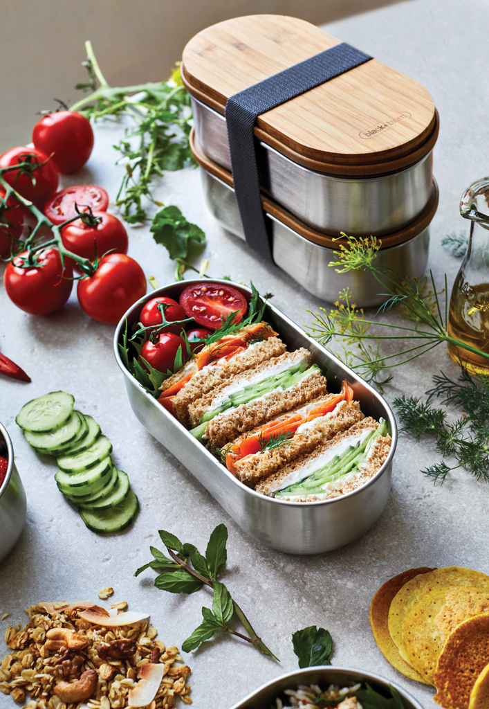 Black+Blum Bento Box 1L Edelstahl mit Bambusdeckel — gravurfähig