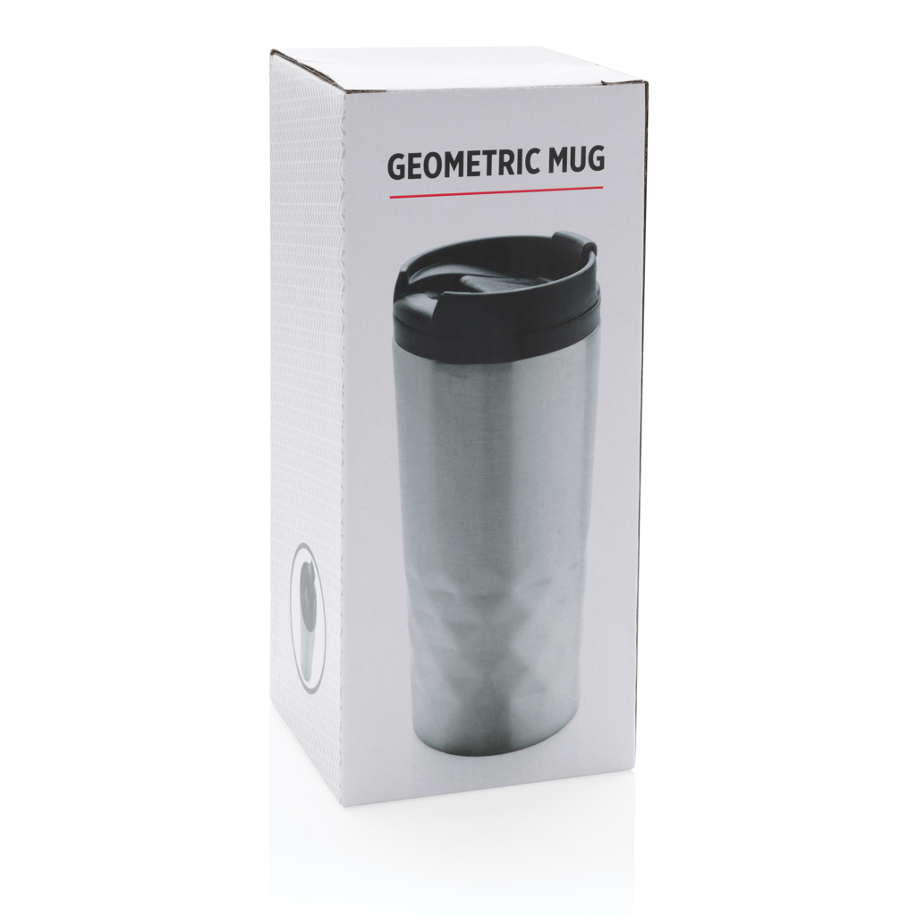 XD Collection Geometrischer Becher 300 ml aus Edelstahl mit Logo bedruckbar XD Collection Geometrischer Becher 300 ml aus Edelstahl mit Logo bedruckbar