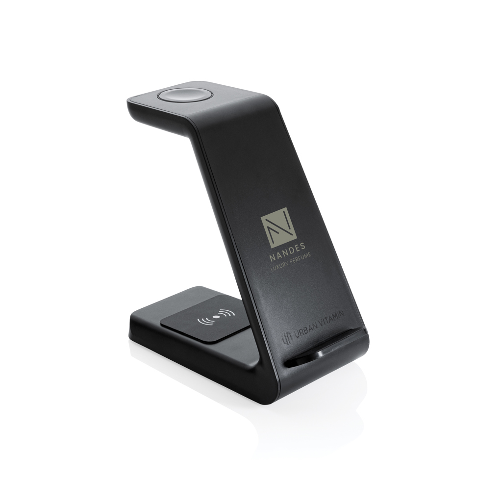 Urban Vitamin Fairfield 3-in-1 Wireless Charger aus recyceltem ABS Urban Vitamin Fairfield 3-in-1 Wireless Charger aus recyceltem ABS