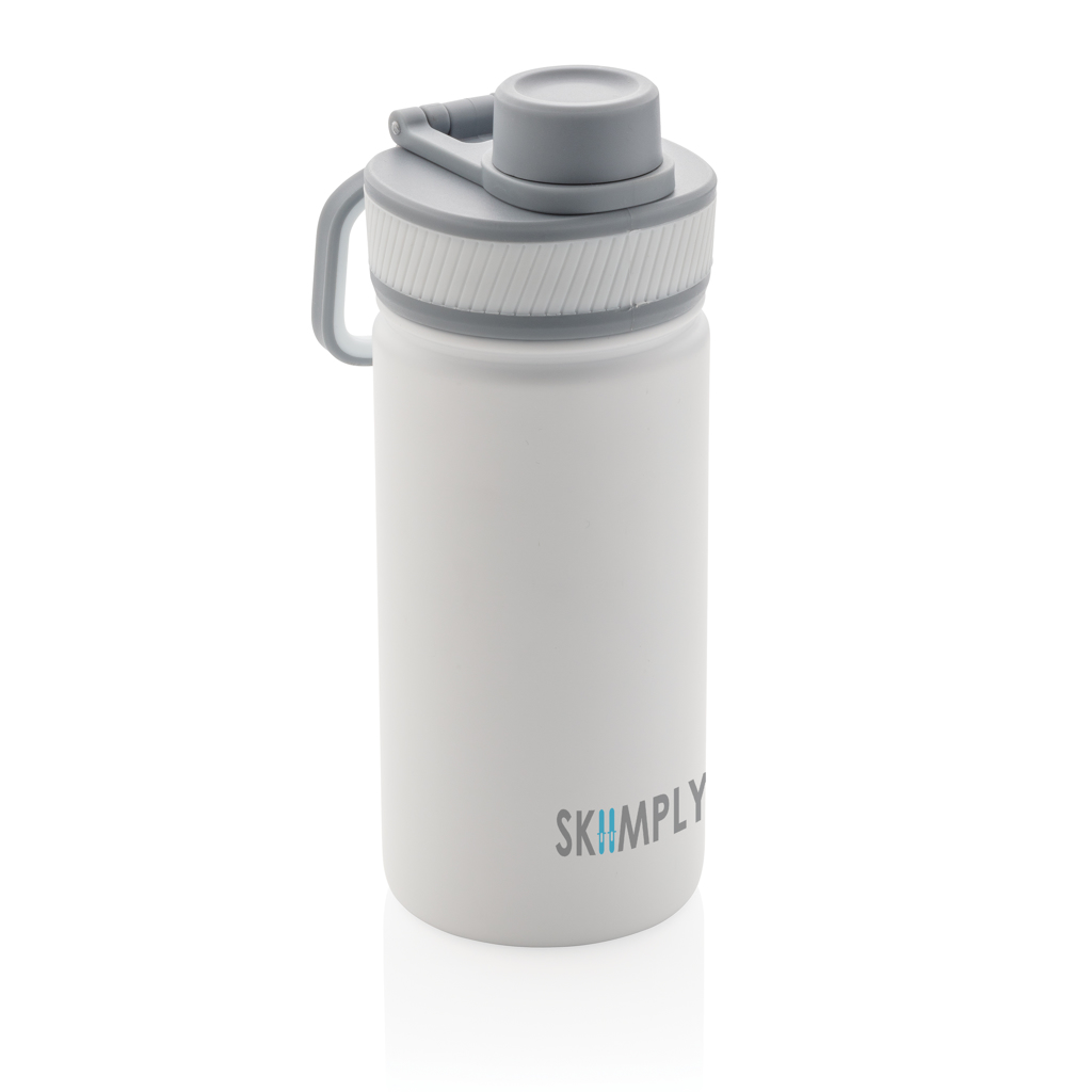 Edelstahl Vakuum-Trinkflasche 550 ml 5h kalt/15h warm weiß