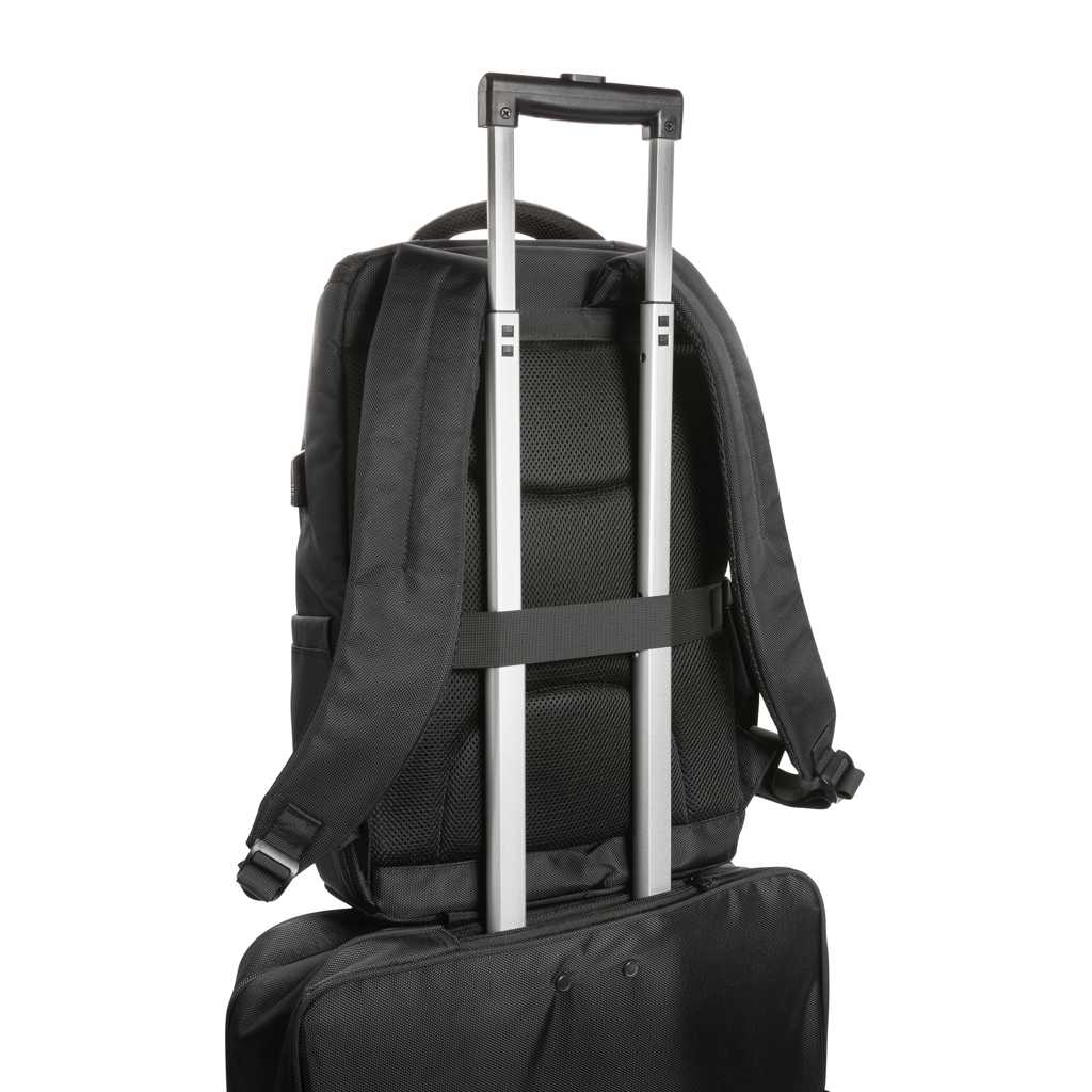 Swiss Peak Voyager 15.6" Laptop-Rucksack aus rPET, schwarz