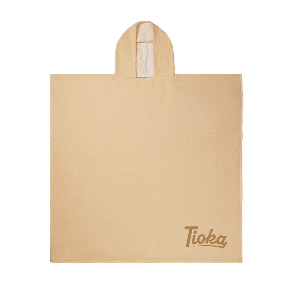 VINGA Tolo Hamam Frottee Strandponcho gelb, 100 × 95 cm, OEKO-TEX