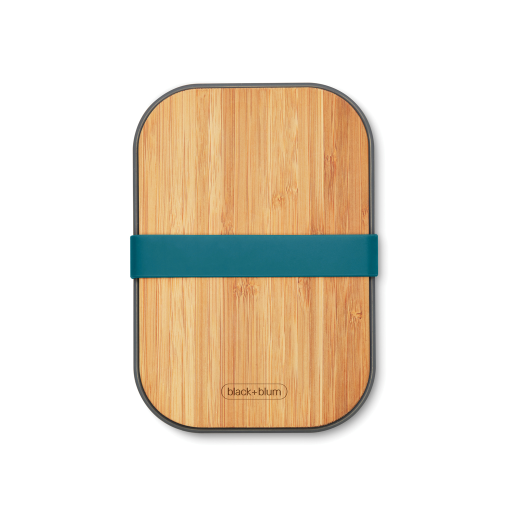Black+Blum Sandwich-Box groß aus Edelstahl mit Bambusdeckel — bedruckbar Black+Blum Sandwich-Box groß aus Edelstahl mit Bambusdeckel — bedruckbar