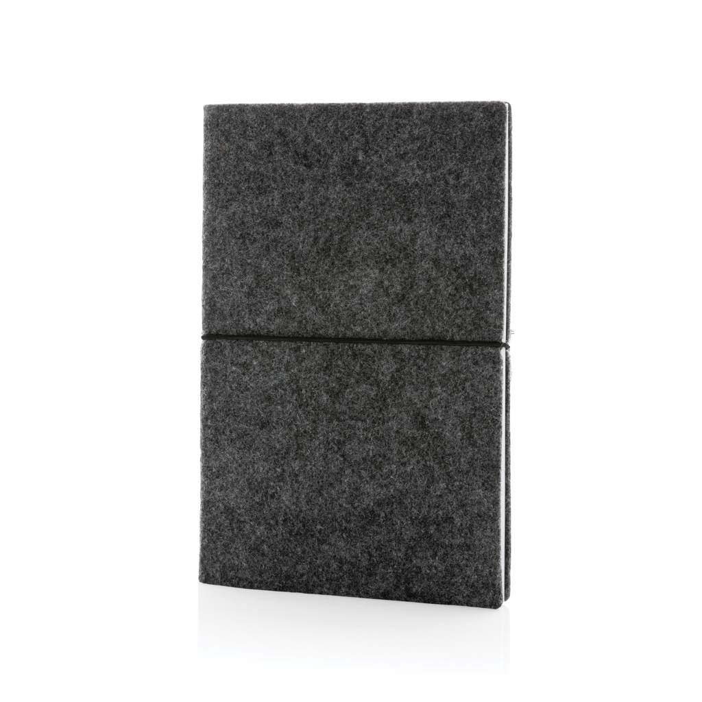 XD Collection A5-Softcover-Notizbuch aus GRS-zertifiziertem Recycling-Filz, bedruckbar XD Collection A5-Softcover-Notizbuch aus GRS-zertifiziertem Recycling-Filz, bedruckbar