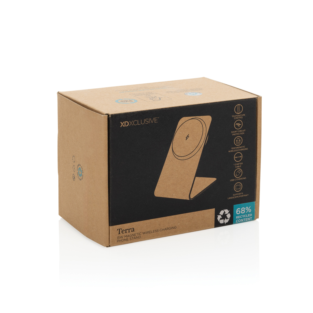 Terra Aluminium 15W Wireless-Charger magnetisch, recyceltes Aluminium, mit Logo bedruckbar Terra Aluminium 15W Wireless-Charger magnetisch, recyceltes Aluminium, mit Logo bedruckbar