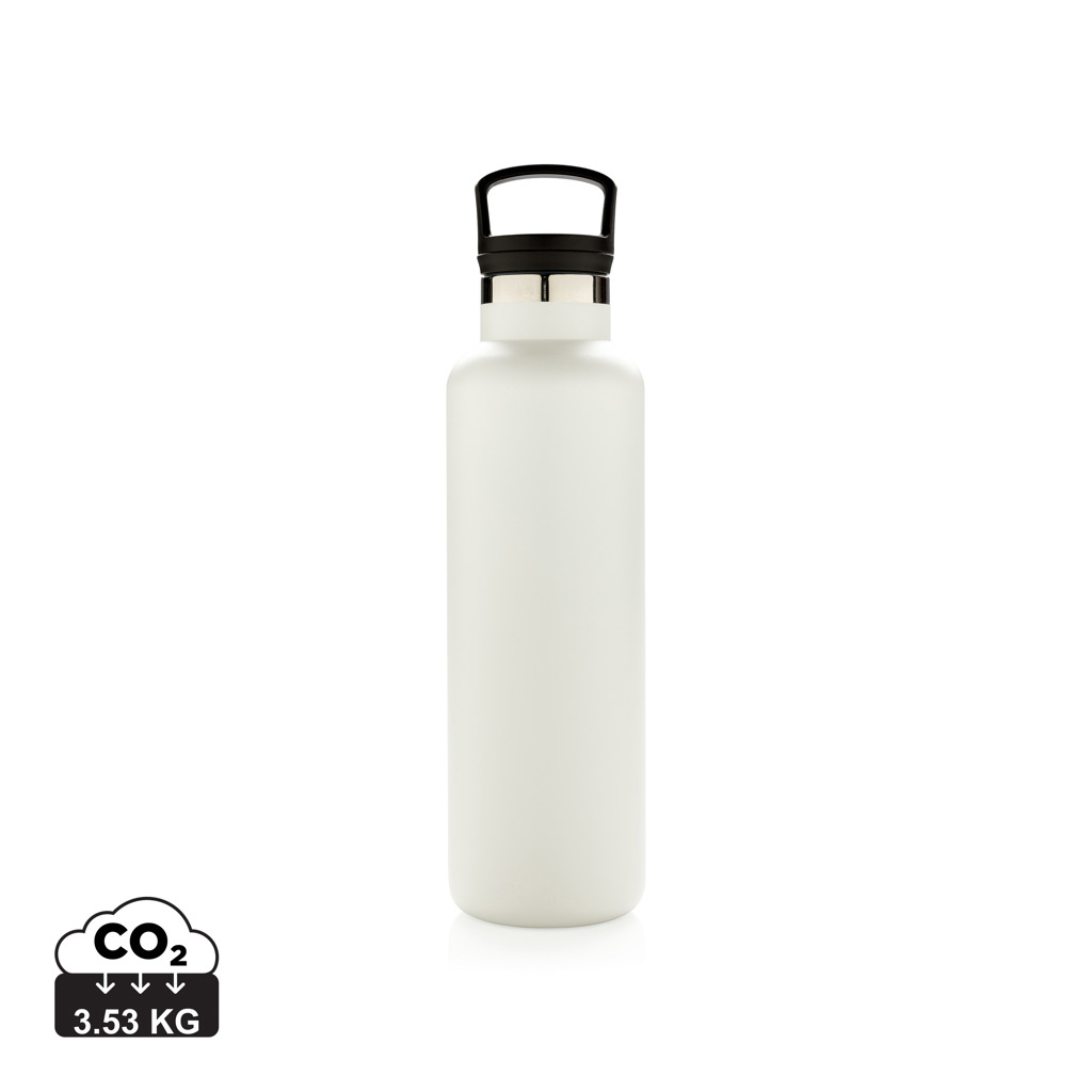 Edelstahl Isolierflasche 600 ml mit Teefilter – off white Edelstahl Isolierflasche 600 ml mit Teefilter – off white