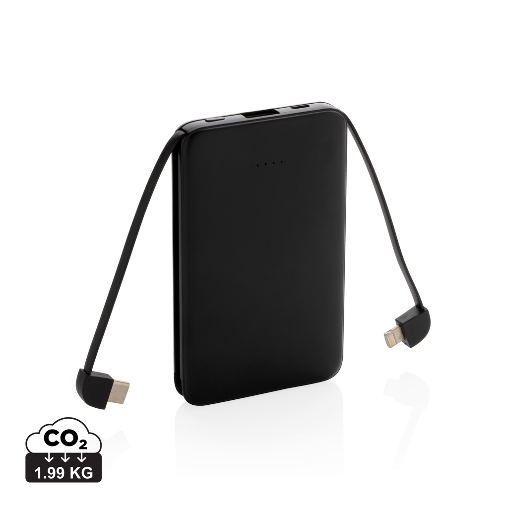 XD Collection 5.000 mAh Powerbank P322 mit 3 integrierten Kabeln – als Werbegeschenk bedruckbar XD Collection 5.000 mAh Powerbank P322 mit 3 integrierten Kabeln – als Werbegeschenk bedruckbar