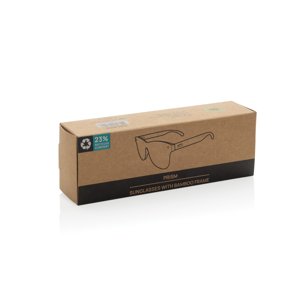 Prism Sonnenbrille aus recyceltem PC mit FSC-Bambusbügeln (RCS)