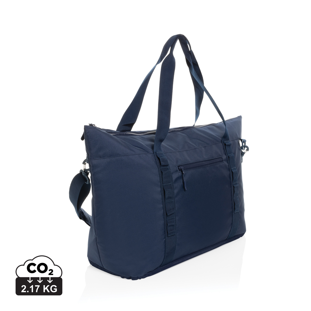 Sonny Aware RPET XL Kühltasche navy, 100 % recyceltes PET, mit Logodruck Sonny Aware RPET XL Kühltasche navy, 100 % recyceltes PET, mit Logodruck