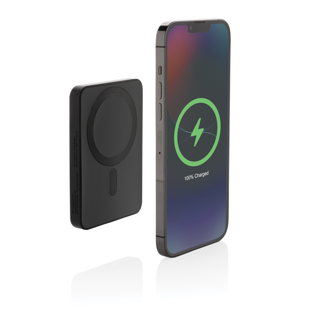 XD Collection Magnetix 5000mAh magnetische Powerbank aus RCS-recyceltem ABS