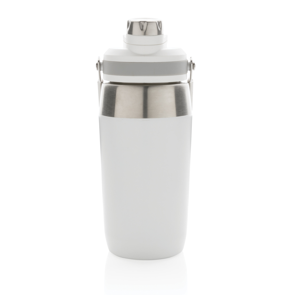 Edelstahl Thermoflasche 500ml Dual-Deckel BPA-frei weiß Edelstahl Thermoflasche 500ml Dual-Deckel BPA-frei weiß