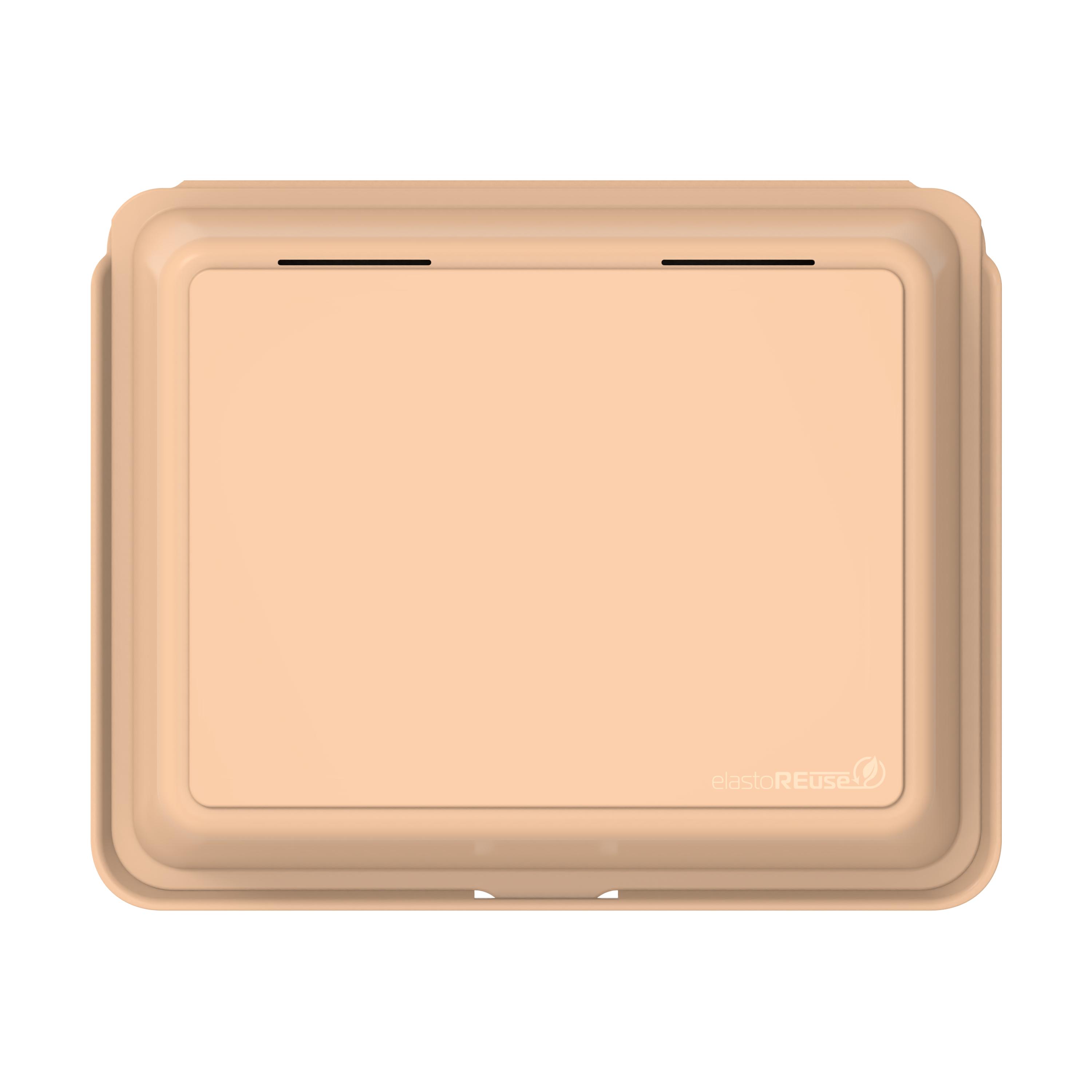 Menübox "ToGo" large – TopView_Braun_ReUse Menübox "ToGo" large