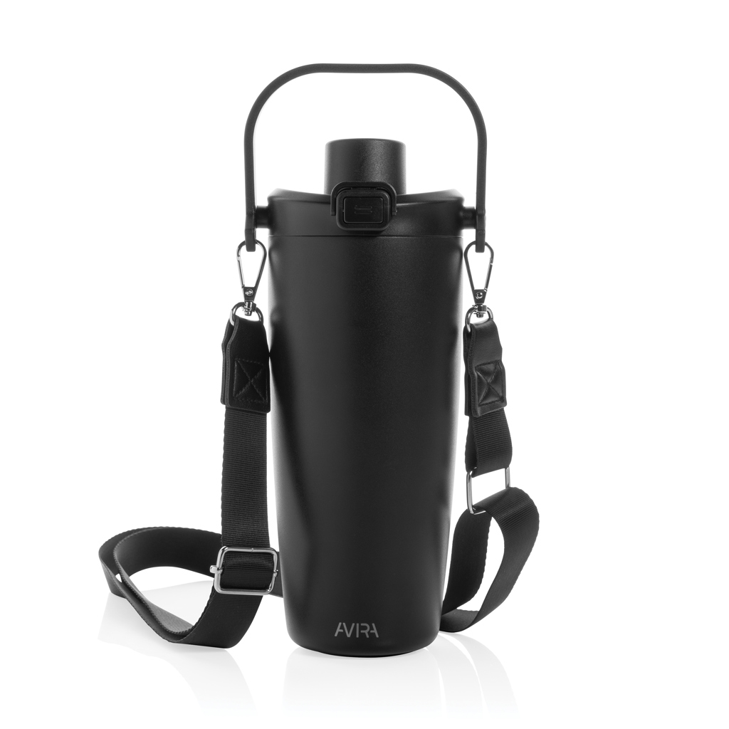 Avira Ayala Crossbody Duosip Becher 600 ml aus RCS-recyceltem Edelstahl mit Logo bedrucken