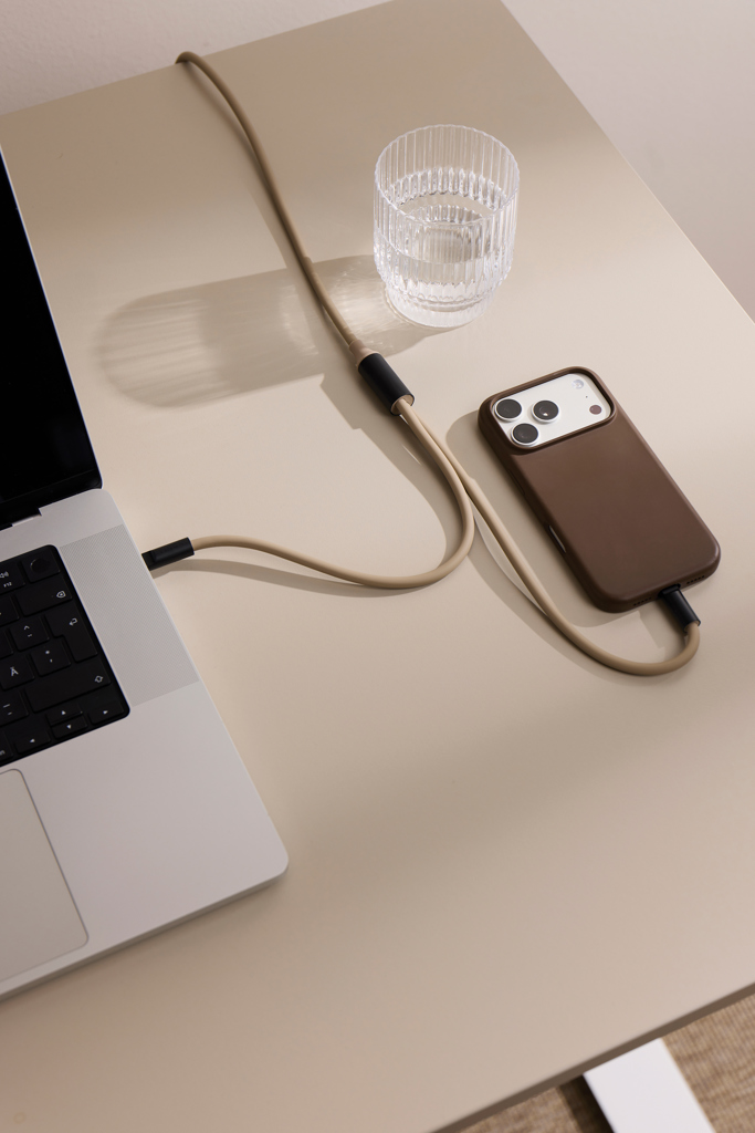 VINGA Baltimore Silikon-Multiladekabel USB-C auf 2x USB-C, 100 W, 120 cm