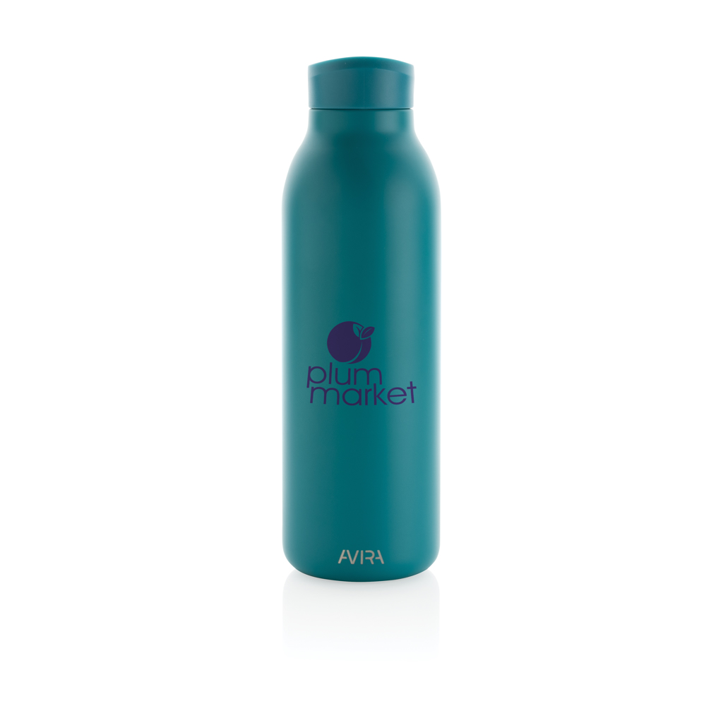 Avira Avior Vakuumflasche 500 ml aus recyceltem Edelstahl, bedruckbar mit Logo