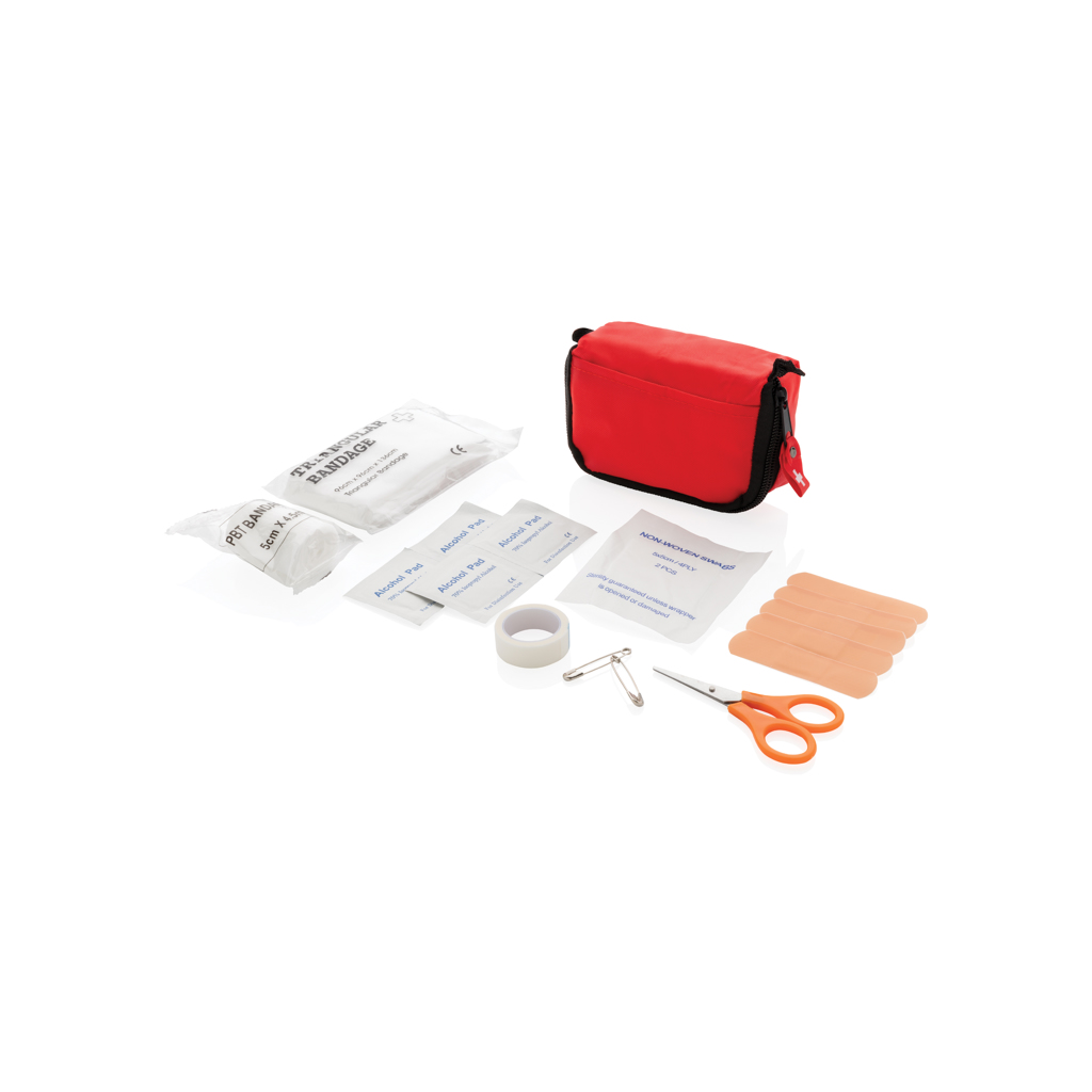 Erste-Hilfe-Set in Polyestertasche XD Collection P265 mit Logo-Druck