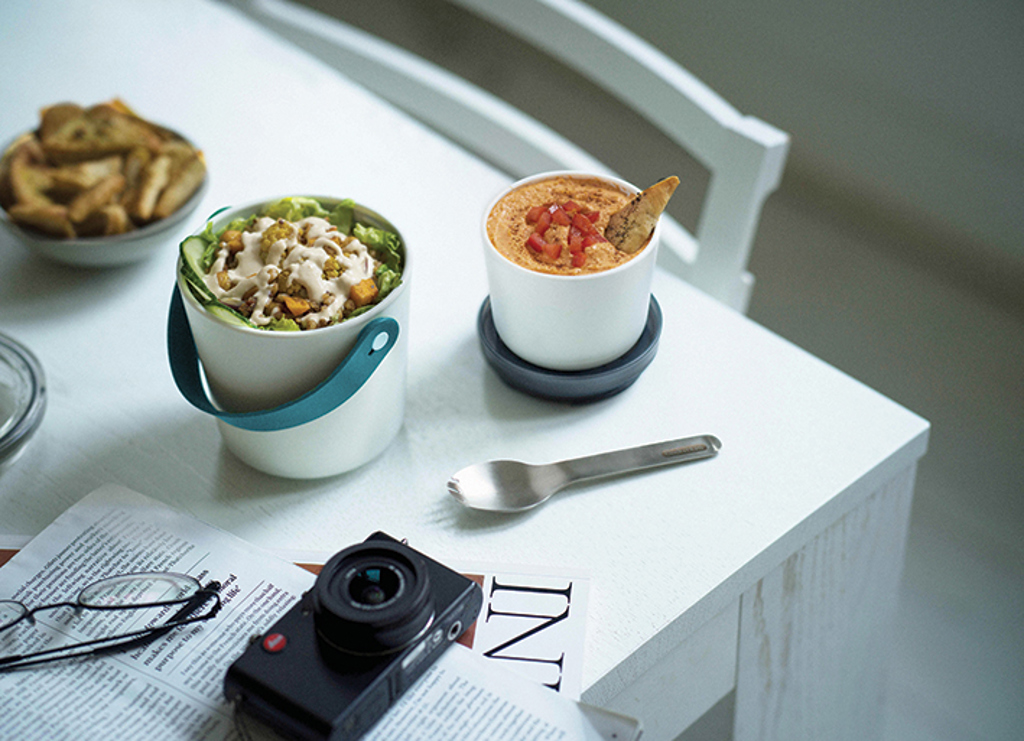 Black+Blum Lunch Pot Original – zweiteilige Lunchbox mit Spork, bedruckbar Black+Blum Lunch Pot Original – zweiteilige Lunchbox mit Spork, bedruckbar