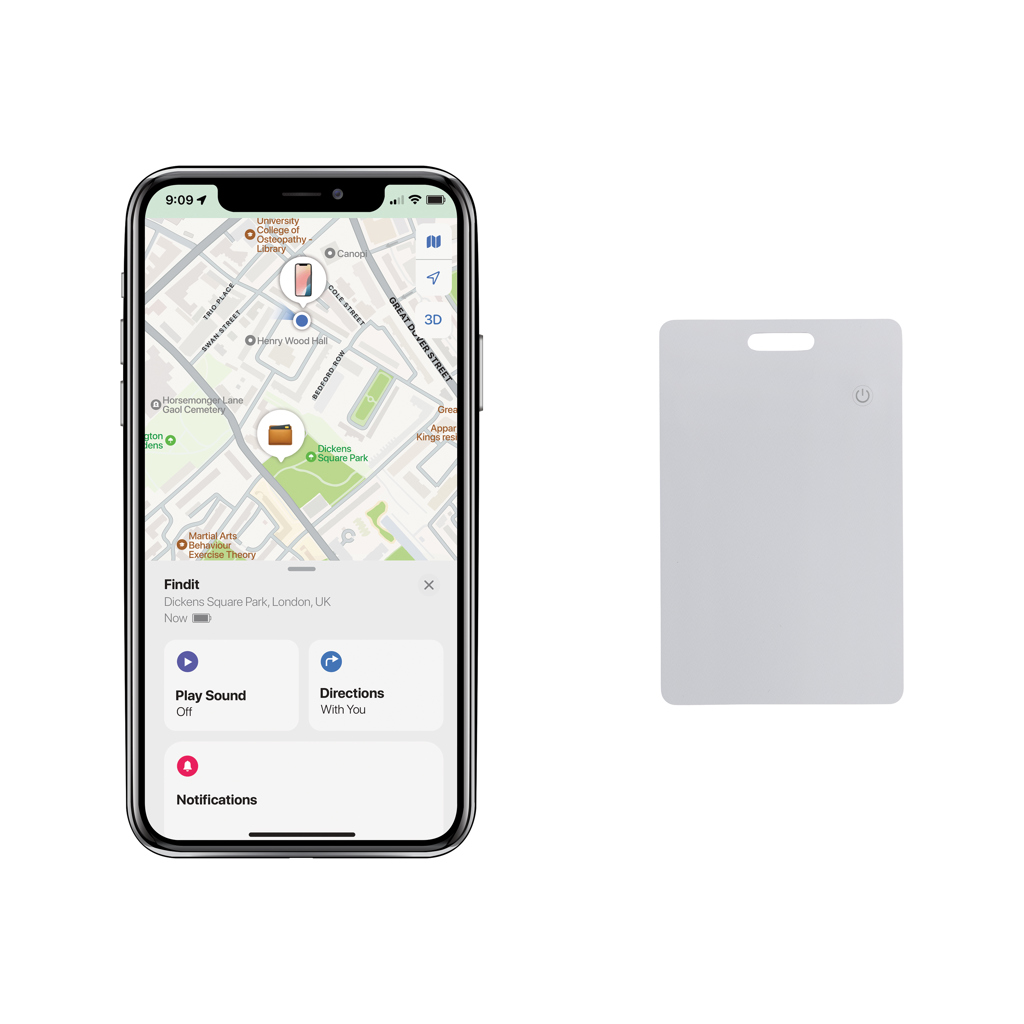 Findit RCS rABS Tracker-Karte, Apple FindMy-kompatibel, mit Logodruck Findit RCS rABS Tracker-Karte, Apple FindMy-kompatibel, mit Logodruck