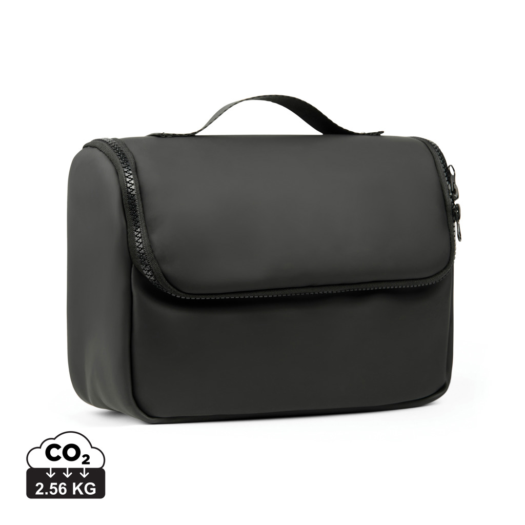 VINGA Baltimore Reise-Kosmetiktasche aus Nubuk-PU mit Logo-Veredelung