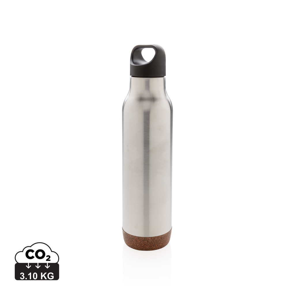 Edelstahl Vakuum-Trinkflasche 600 ml, auslaufsicher, silber