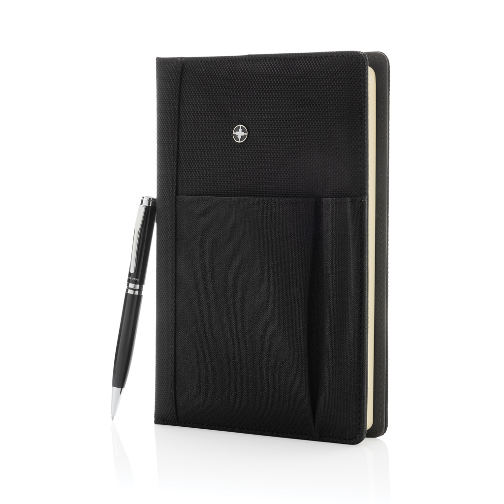 Swiss Peak Notizbuch & Stift Set Executive mit Lasergravur