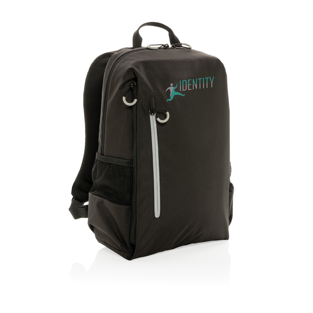 XD Xclusive Impact AWARE Lima 15,6 Zoll RFID Laptop-Rucksack aus recyceltem PET – bedruckbar