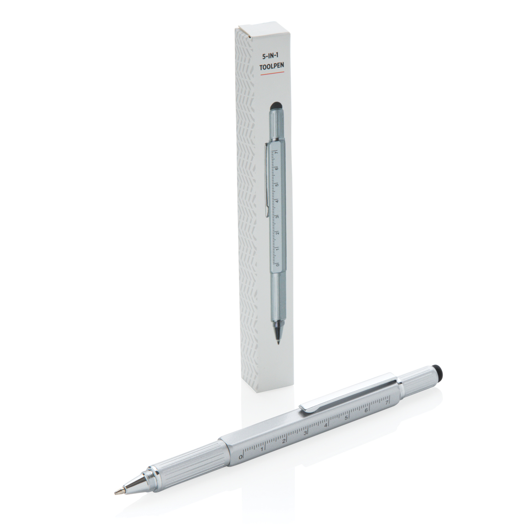 XD Collection 5-in-1 Aluminium Tool-Stift mit Wasserwaage, Skala, Schraubendreher und Stylus XD Collection 5-in-1 Aluminium Tool-Stift mit Wasserwaage, Skala, Schraubendreher und Stylus