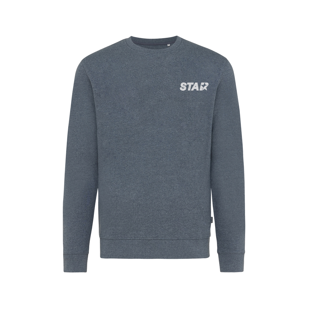 IQONIQ Denali Rundhals-Sweater aus 50% recycelter und 50% Bio-Baumwolle, ungefärbt