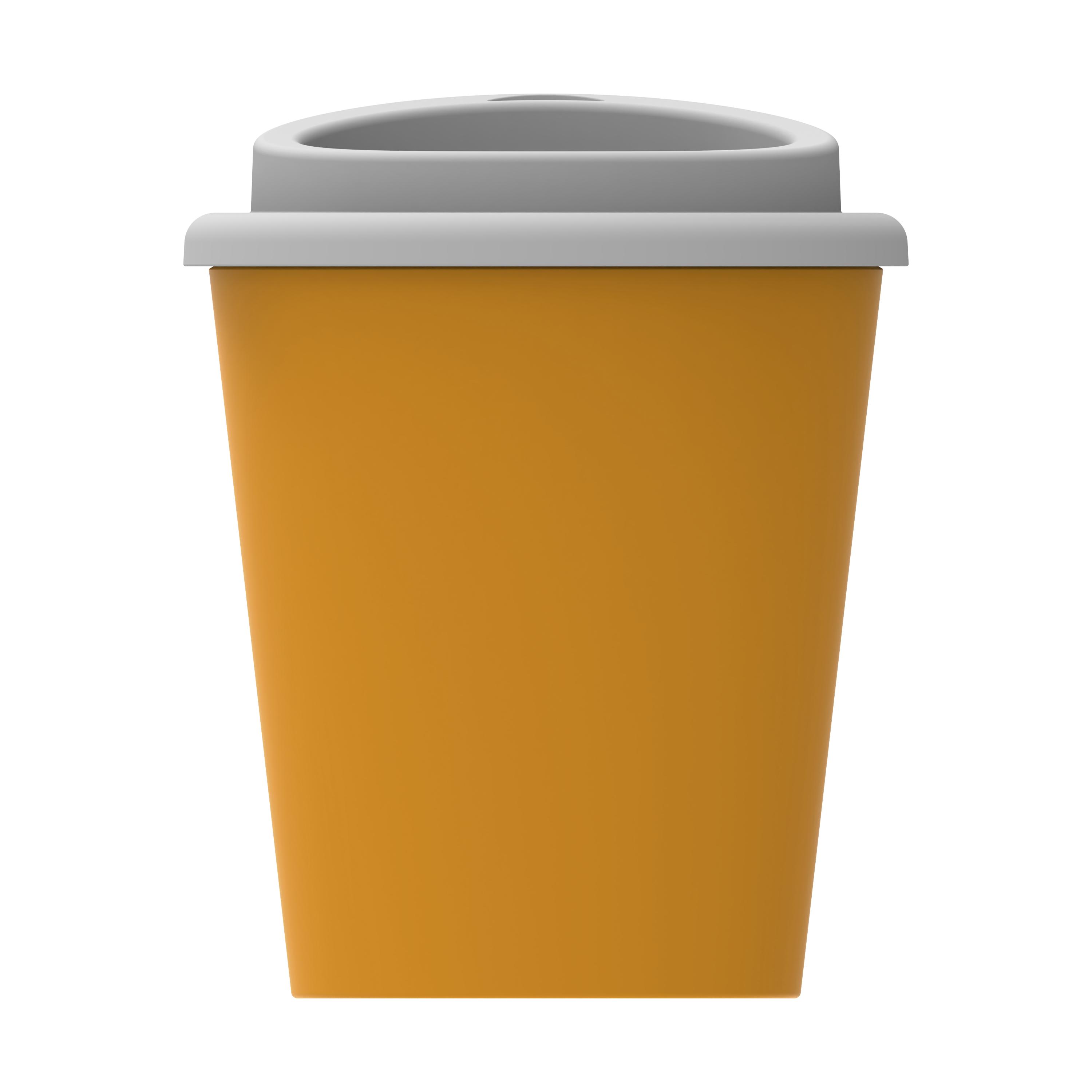 Kaffeebecher "Premium" small – TopView_Gelb_Weiss_3 Kaffeebecher "Premium" small