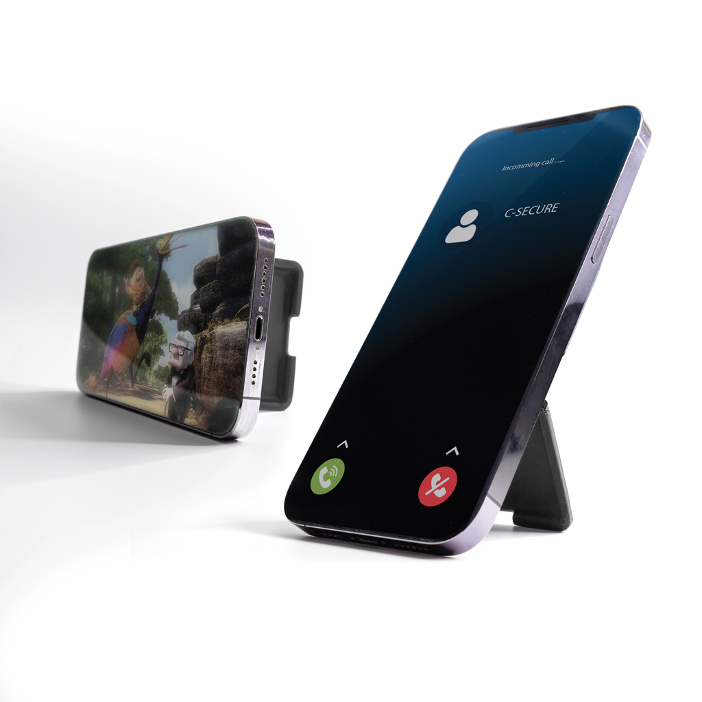 MagSafe iPhone RFID Kartenetui Ständer PU – schwarz
